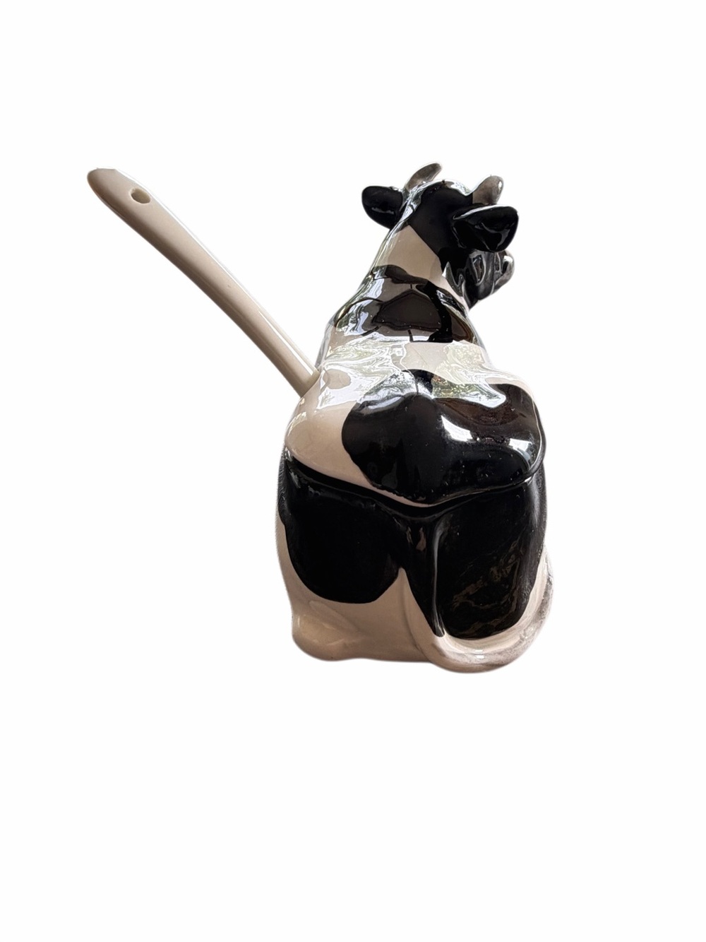 Vintage OTAGIRL 1982 Japan Cow Jam or Sugar Bowl with Spoon - Picture 5 of 10
